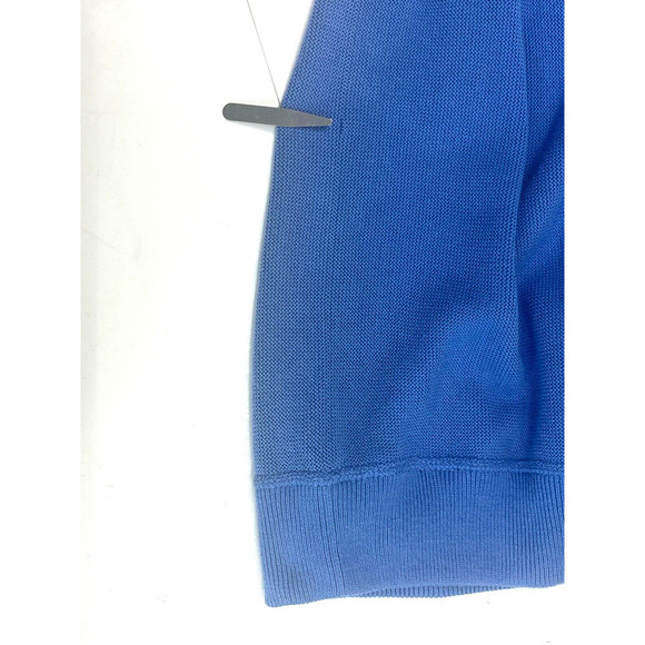 Peru Unlimited Mens Sweater Size Large Blue Crew Neck Pima Cotton Interlock - Picture 7 of 12